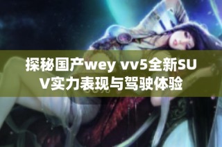 探秘国产wey vv5全新SUV实力表现与驾驶体验