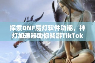 探索DNF魔灯软件功能，神灯加速器助你畅游TikTok世界