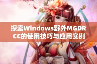 探索Windows野外MGDRCC的使用技巧与应用实例