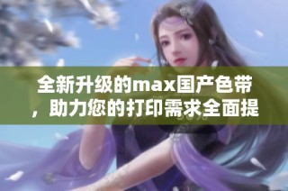 全新升级的max国产色带，助力您的打印需求全面提升