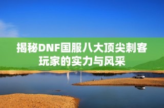 揭秘DNF国服八大顶尖刺客玩家的实力与风采