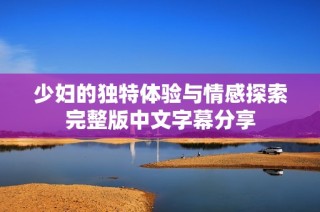 少妇的独特体验与情感探索完整版中文字幕分享