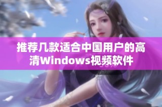 推荐几款适合中国用户的高清Windows视频软件