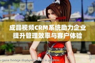 成品视频CRM系统助力企业提升管理效率与客户体验