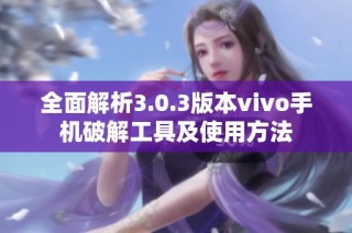 全面解析3.0.3版本vivo手机破解工具及使用方法