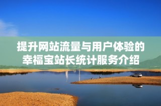 提升网站流量与用户体验的幸福宝站长统计服务介绍