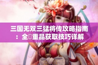 三国无双三猛将传攻略指南：全貴重品获取技巧详解