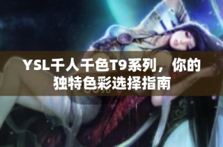 YSL千人千色T9系列，你的独特色彩选择指南