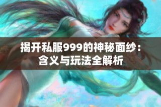 揭开私服999的神秘面纱：含义与玩法全解析