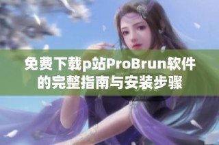 免费下载p站ProBrun软件的完整指南与安装步骤