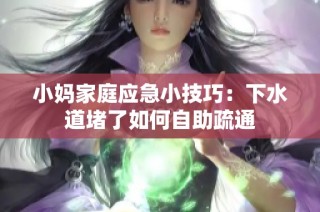 小妈家庭应急小技巧：下水道堵了如何自助疏通