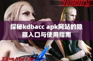 探秘kdbacc apk网站的隐藏入口与使用指南