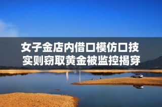 女子金店内借口模仿口技 实则窃取黄金被监控揭穿