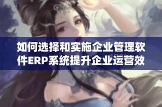 如何选择和实施企业管理软件ERP系统提升企业运营效率