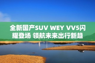 全新国产SUV WEY VV5闪耀登场 领航未来出行新趋势