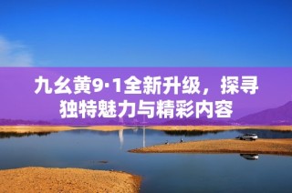 九幺黄9·1全新升级，探寻独特魅力与精彩内容