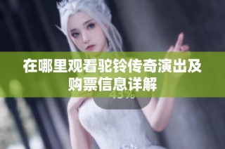在哪里观看驼铃传奇演出及购票信息详解