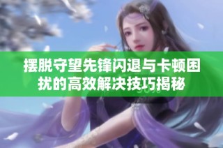 摆脱守望先锋闪退与卡顿困扰的高效解决技巧揭秘