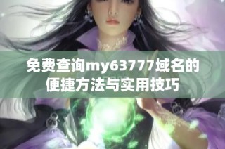 免费查询my63777域名的便捷方法与实用技巧