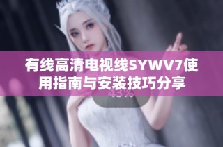 有线高清电视线SYWV7使用指南与安装技巧分享