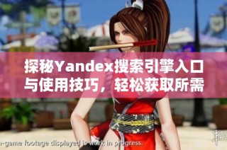 探秘Yandex搜索引擎入口与使用技巧，轻松获取所需信息