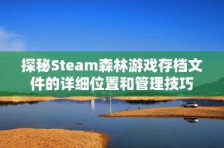 探秘Steam森林游戏存档文件的详细位置和管理技巧