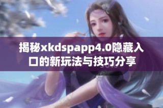 揭秘xkdspapp4.0隐藏入口的新玩法与技巧分享