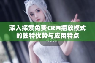 深入探索免费CRM播放模式的独特优势与应用特点