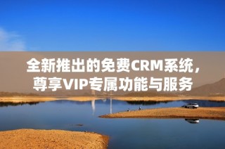 全新推出的免费CRM系统，尊享VIP专属功能与服务