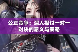 公正竞争：深入探讨一对一对决的意义与策略