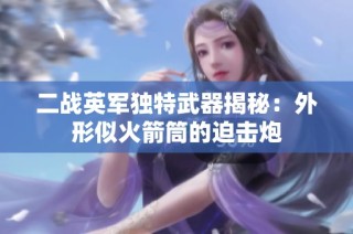 二战英军独特武器揭秘：外形似火箭筒的迫击炮