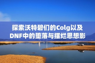 探索沃特碧们的Colg以及DNF中的堕落与摆烂思想影响