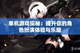 单机游戏探秘：提升你的角色扮演体验与乐趣