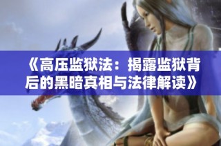 《高压监狱法：揭露监狱背后的黑暗真相与法律解读》