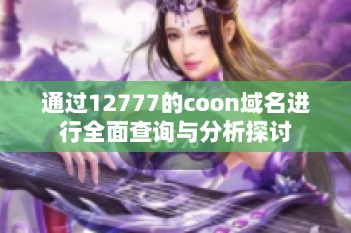 通过12777的coon域名进行全面查询与分析探讨