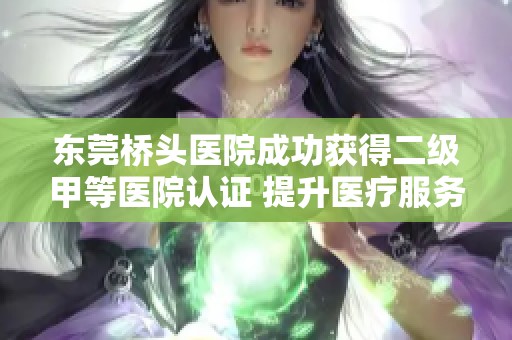 东莞桥头医院成功获得二级甲等医院认证 提升医疗服务新阶段