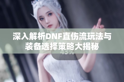 深入解析DNF直伤流玩法与装备选择策略大揭秘