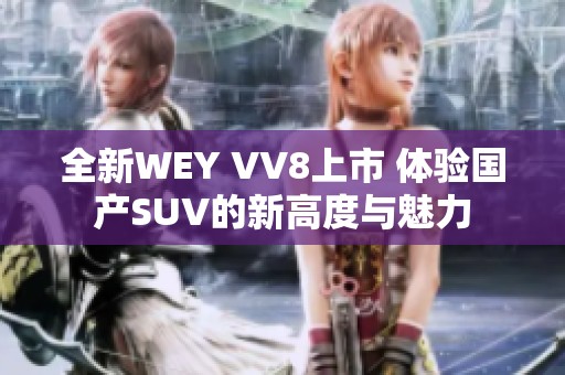 全新WEY VV8上市 体验国产SUV的新高度与魅力