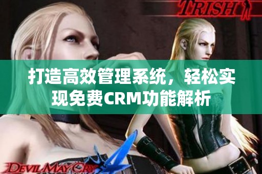 打造高效管理系统，轻松实现免费CRM功能解析