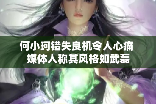 何小珂错失良机令人心痛 媒体人称其风格如武磊