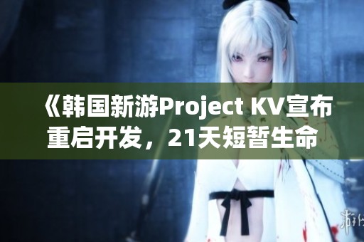 《韩国新游Project KV宣布重启开发，21天短暂生命终结》