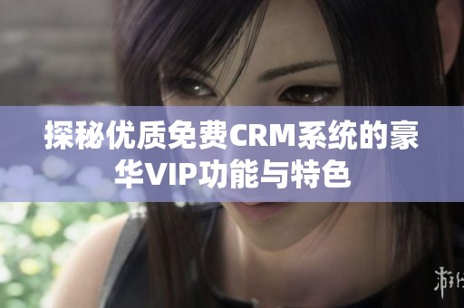 探秘优质免费CRM系统的豪华VIP功能与特色