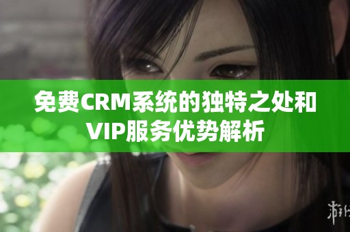 免费CRM系统的独特之处和VIP服务优势解析