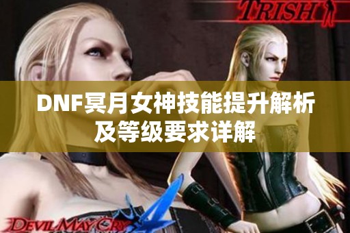 DNF冥月女神技能提升解析及等级要求详解