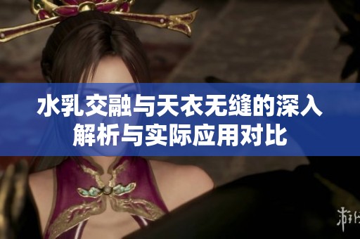 水乳交融与天衣无缝的深入解析与实际应用对比