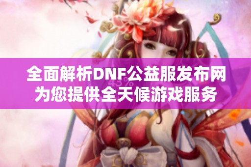 全面解析DNF公益服发布网为您提供全天候游戏服务