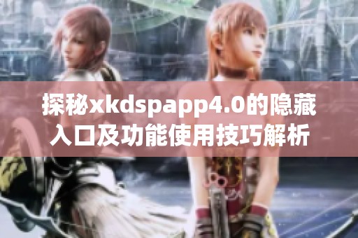 探秘xkdspapp4.0的隐藏入口及功能使用技巧解析