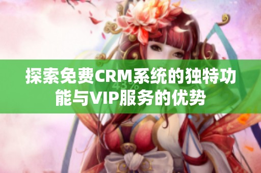 探索免费CRM系统的独特功能与VIP服务的优势